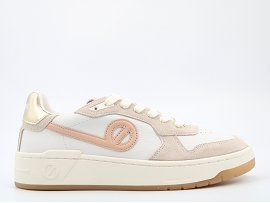 EREEN KELLY SNEAKER:CUIR + AUTRES MATERIAUX/ROSE//TEXTILE/GOMME