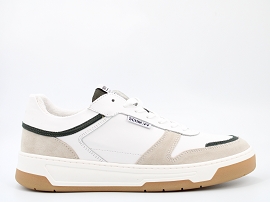 IDILIA SMATCH SNEAKER:CUIR + AUTRES MATERIAUX/VERT//TEXTILE/GOMME