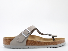 CLARA GIZEH NUBUCK:NUBUCK/GRIS//CUIR/GOMME