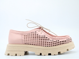 VALINA RX531:CUIR/ROSE//NON DOUBLE/GOMME
