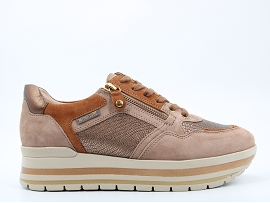 CLAUDINE PANTHEA:NUBUCK/TAUPE//CUIR/GOMME