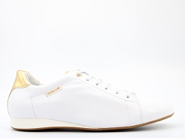 MAX M BESSY:CUIR/WHITE//TEXTILE/GOMME