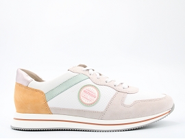  LORA<br>CUIR + AUTRES MATERIAUX ECRU  CUIR GOMME