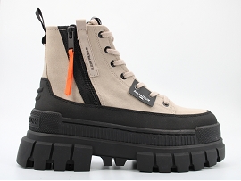  REVOLT BOOT ZIP TX<br>CUIR BEIGE SUH CUIR GOMME
