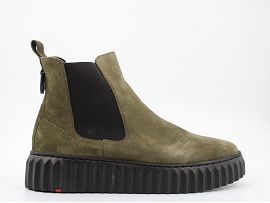  23227<br>NUBUCK KAKI  CUIR GOMME