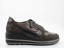  ABBY<br>NUBUCK NOIR  CUIR GOMME