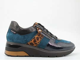  ELISIA<br>NUBUCK BLEU  CUIR GOMME
