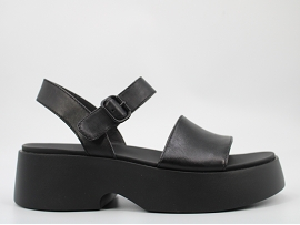 1257133 K201659 TASHA:CUIR/NOIR//CUIR/GOMME