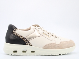 PAMPA HI ZIP ORGANIC LORANE:CUIR/BLANC//TEXTILE/GOMME