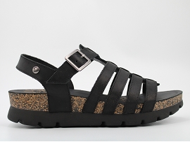 257130 SASHA:CUIR/NOIR//CUIR/GOMME