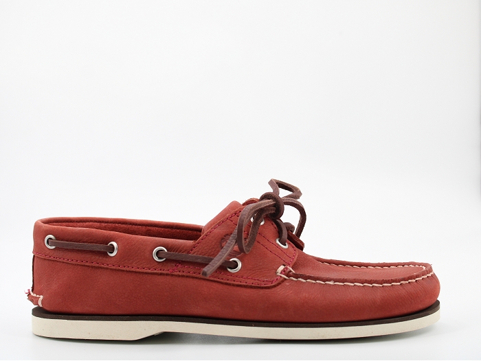 Timberland bateau classic boat  blanche rouge