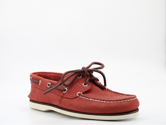 Timberland bateau classic boat  blanche rouge1294904_2
