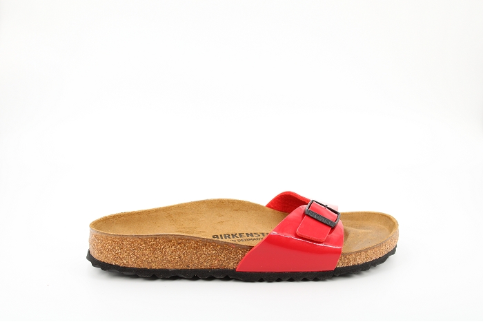 Birkenstock mule madrid vernis rouge
