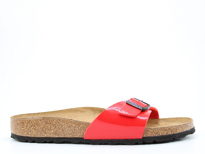 Birkenstock mule madrid vernis rouge