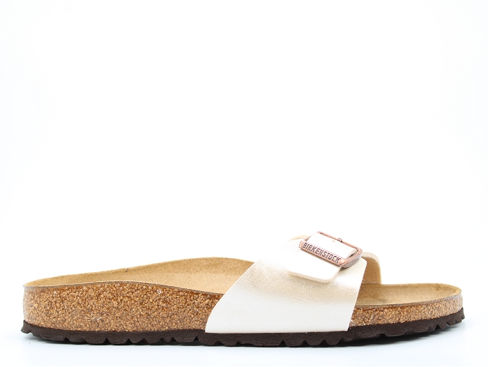 Birkenstock mule madrid metal blanc