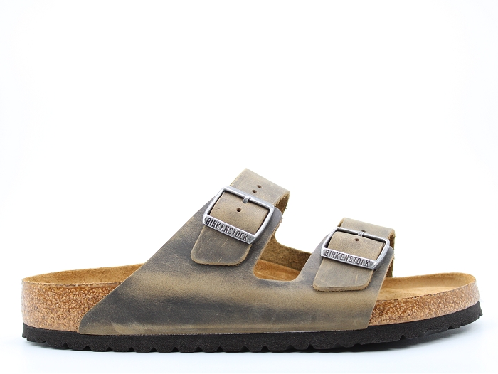 Birkenstock mule arizona cuir gras vert