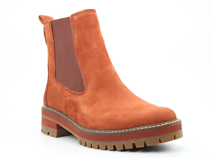 Timberland botte et bottine courmayeur valley chelsea rouge2076907_2