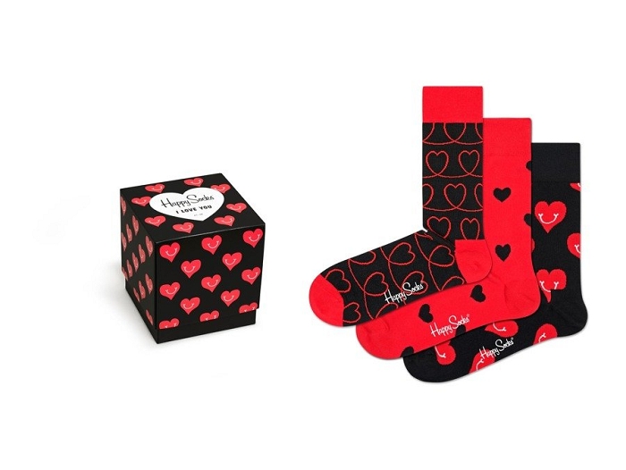 Happy socks chaussettes coffret homme noir2123211_2