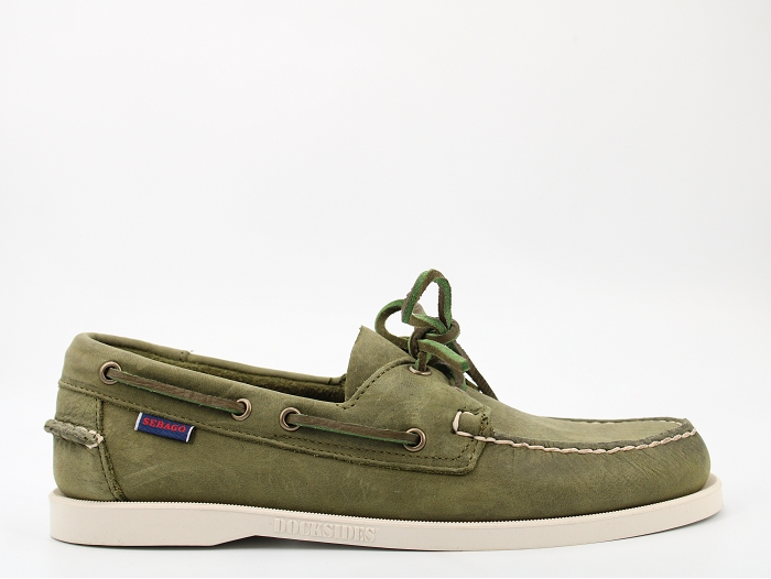 Sebago bateau docksides crazy vert