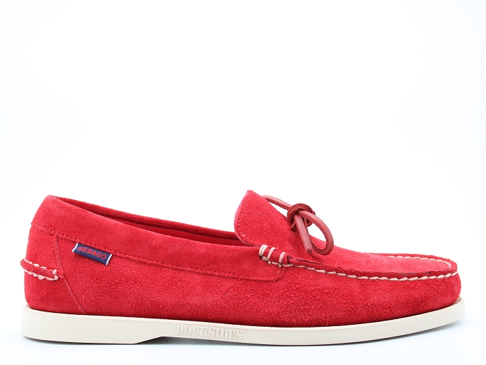 Sebago mocassin docksides schoodic rouge