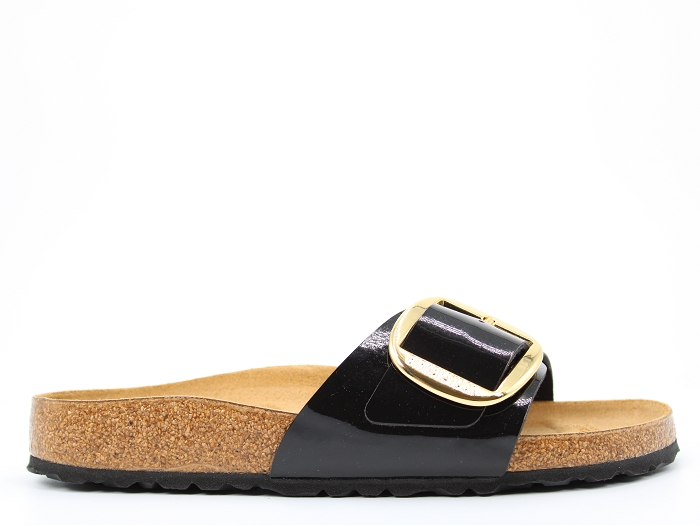 Birkenstock mule madrid bb verni noir