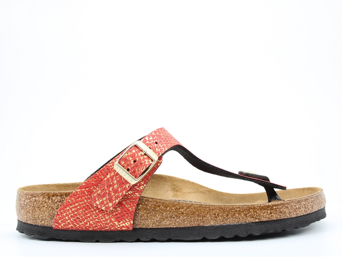 Birkenstock mule gizeh shiny python rouge