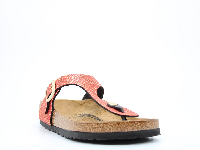 Birkenstock mule gizeh shiny python rouge2294303_2