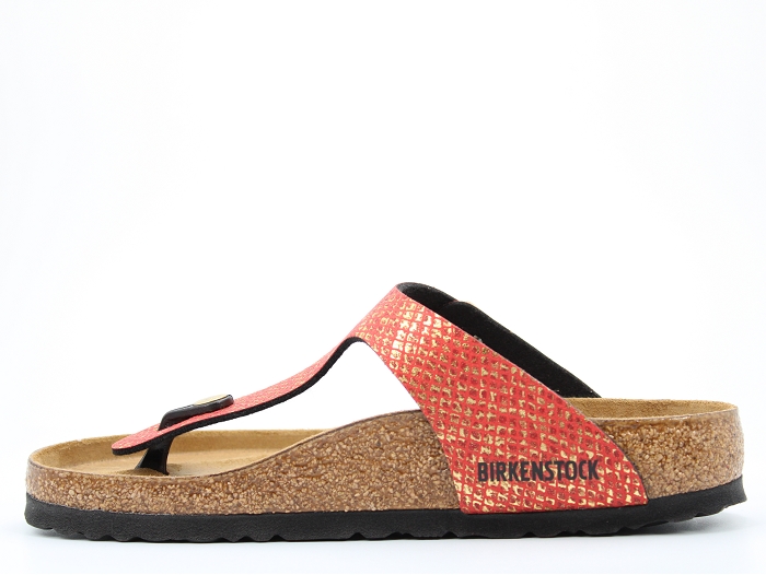 Birkenstock mule gizeh shiny python rouge2294303_3