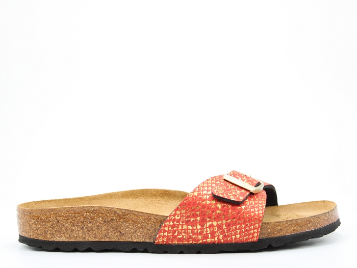 Birkenstock mule madrid shiny pyhton rouge