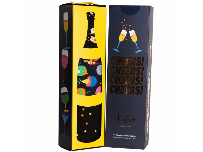 Happy socks chaussettes coffret celebration multi2298601_2