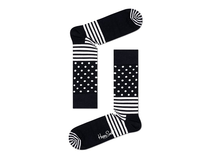 Happy socks chaussettes coffret black and white multi2307301_2