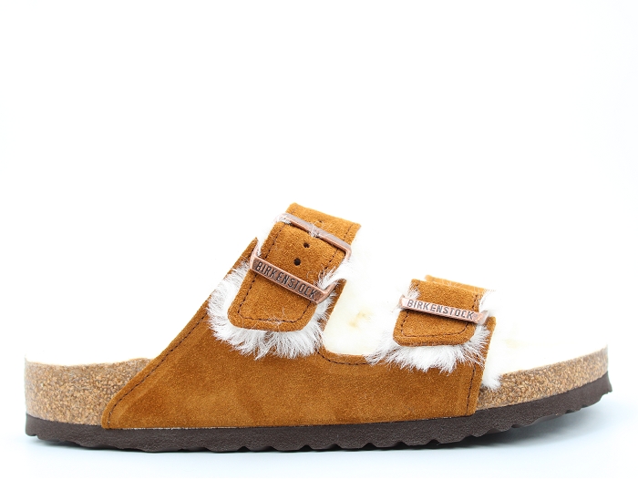 Birkenstock mule arizona shearling marron