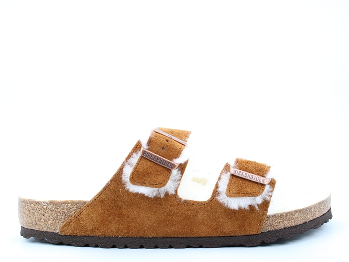 Birkenstock mule arizona shearling marron