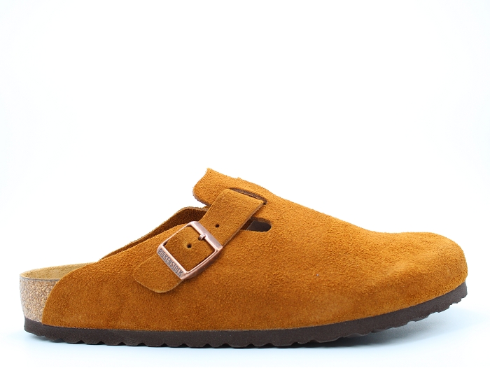 Birkenstock mule boston suede marron