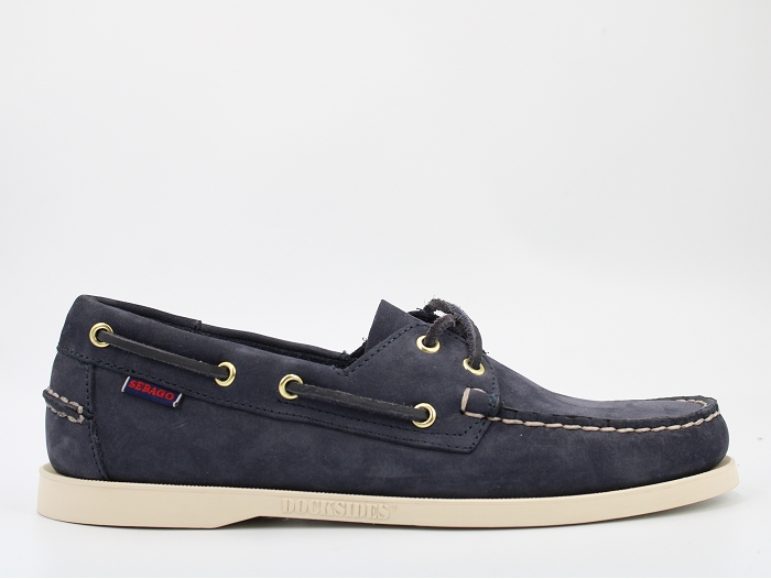 Sebago bateau docksides nubuck bleu