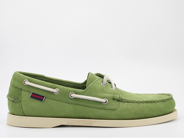 Sebago bateau docksides nubuck vert
