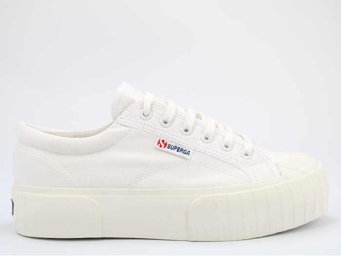 Superga sneakers 2631 stripe platform blanc