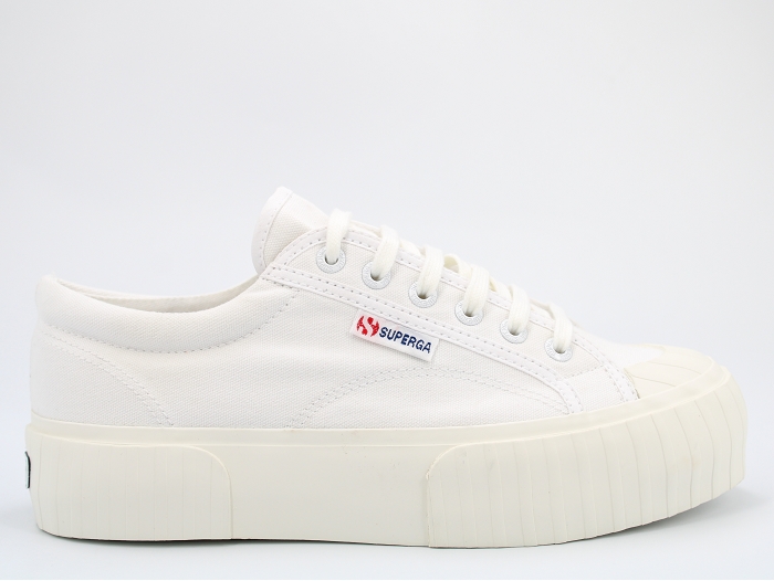 Superga sneakers 2631 stripe platform blanc