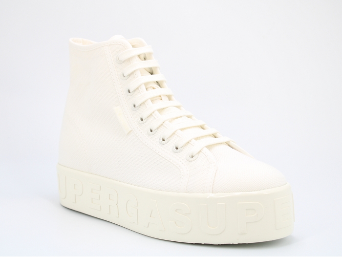 Superga botte et bottine 2708 shiny 3d lettering blanc2342301_2