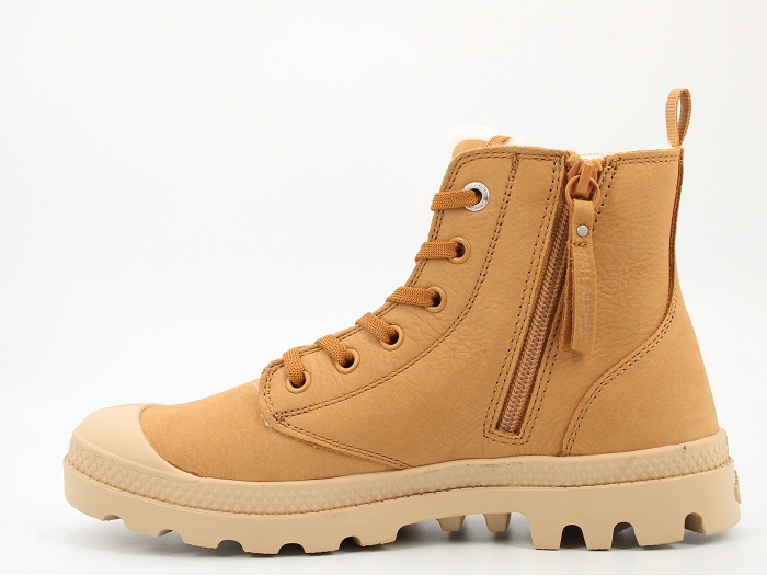 Palladium fourree pampa  hi zip wl marron2423601_3