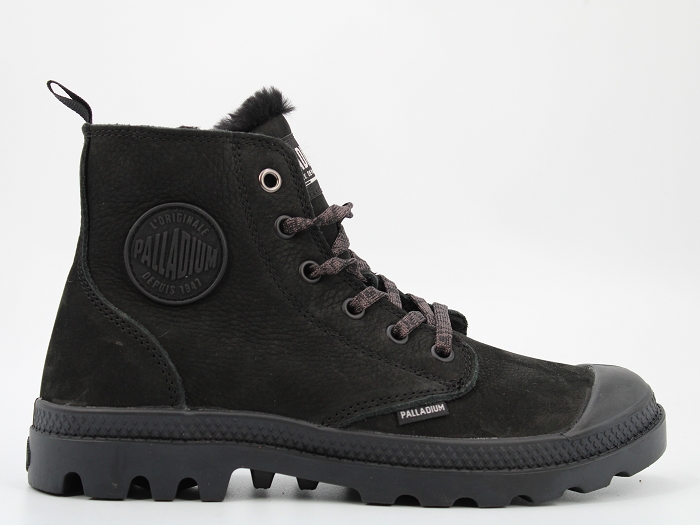 Palladium fourree pampa  hi zip wl noir