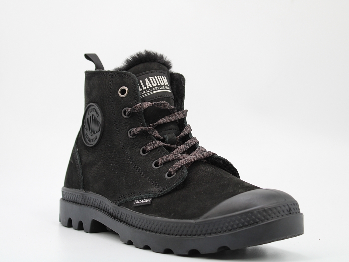 Palladium fourree pampa  hi zip wl noir2423602_2