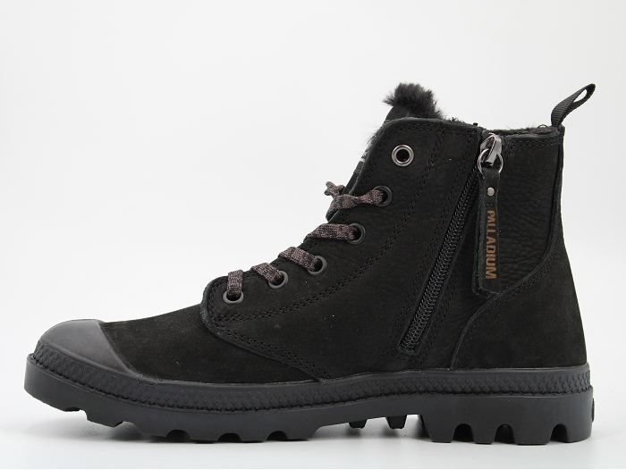 Palladium fourree pampa  hi zip wl noir2423602_3