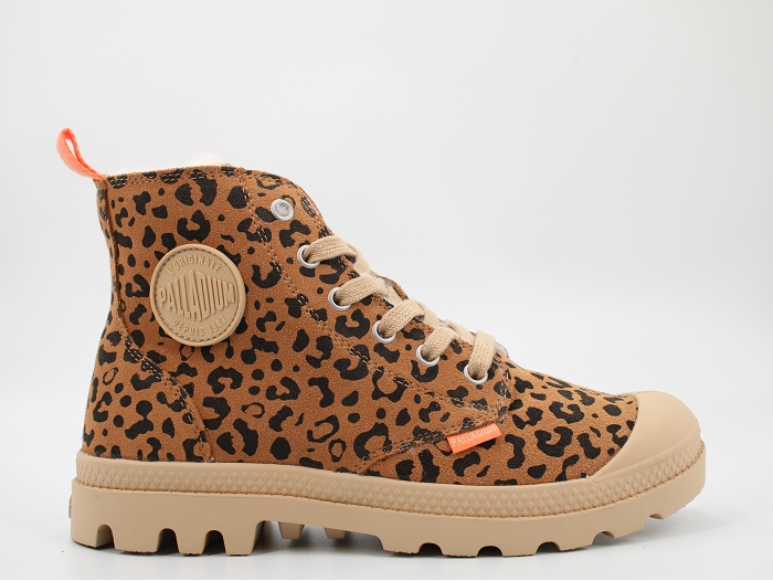 Palladium fourree pampa  hi zip wl marron