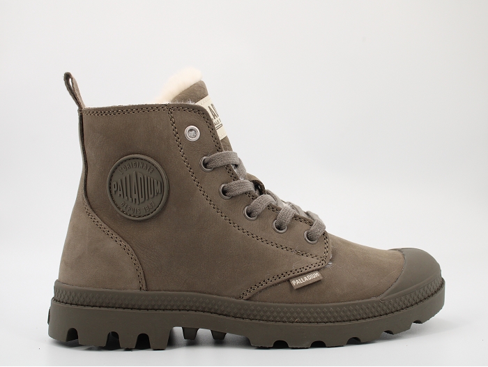 Palladium fourree pampa  hi zip wl gris