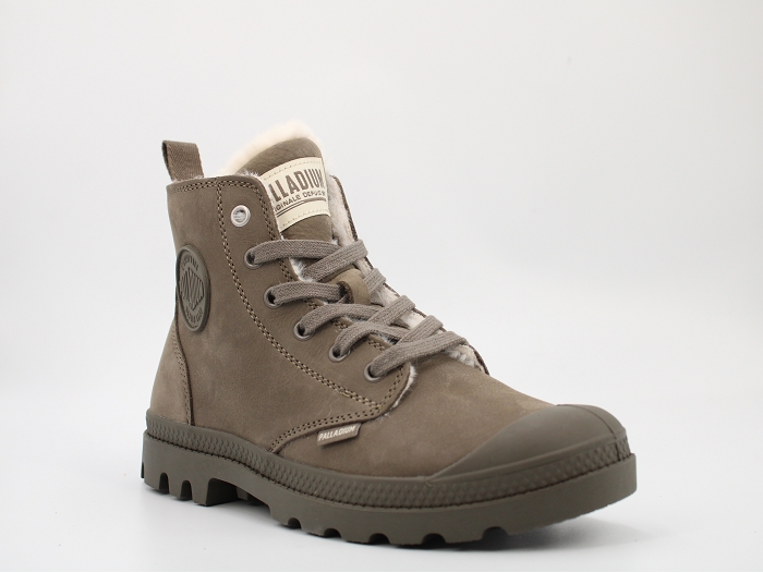 Palladium fourree pampa  hi zip wl gris2423604_2