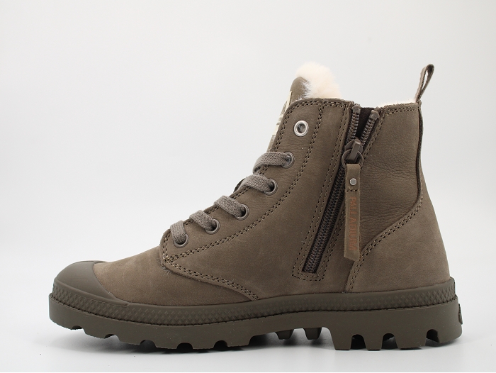 Palladium fourree pampa  hi zip wl gris2423604_3