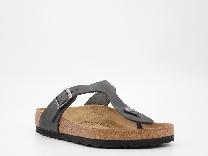 Birkenstock mule gizeh leoi noir2439501_2