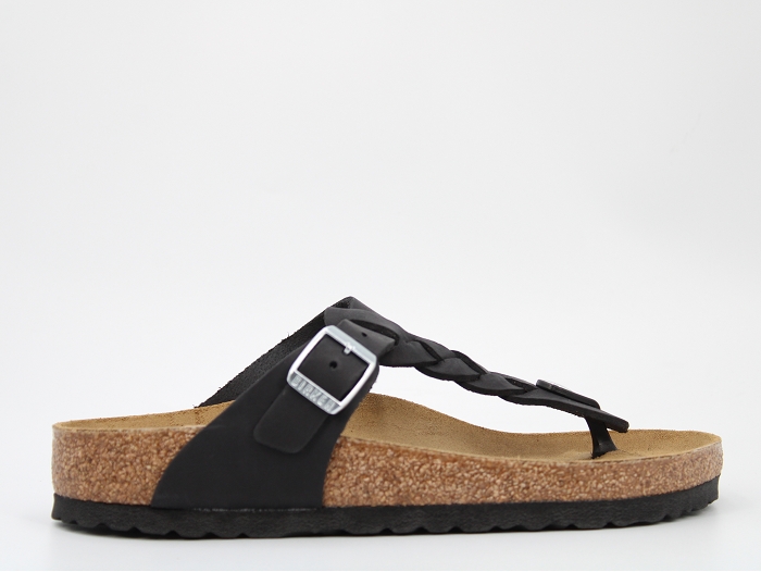 Birkenstock mule gizeh braded leoi noir