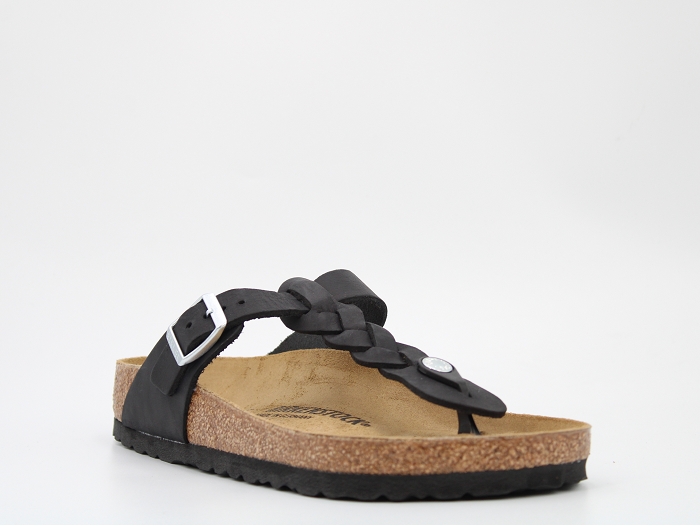 Birkenstock mule gizeh braded leoi noir2440402_2